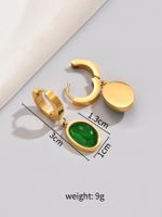 1 Pair Elegant Classical Romantic Color Block Plating Titanium Steel 18k Gold Plated Gold Plated Dangling Earrings main image 3