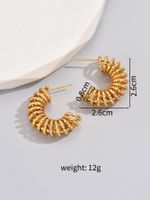 1 Pair Simple Style Classic Style Solid Color Plating Titanium Steel 18k Gold Plated Gold Plated Hoop Earrings main image 2