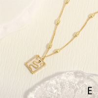 Simple Style Snake Copper Enamel Plating Inlay Zircon 18k Gold Plated Pendant Necklace sku image 5