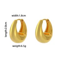 1 Pair Simple Style Classic Style Geometric Solid Color Plating 304 Stainless Steel K Gold Plated Rhodium Plated Ear Clip sku image 1