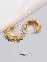 1 Pair Simple Style Classic Style Solid Color Plating Titanium Steel Titanium Steel 18k Gold Plated Gold Plated Hoop Earrings main image 2