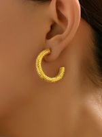 1 Pair Sexy Simple Style Solid Color Plating Titanium Steel 18k Gold Plated Ear Studs main image 6