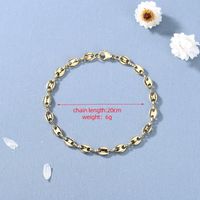 Titanium Steel 18K Gold Plated Simple Style Plating Solid Color Bracelets Necklace main image 3