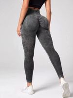 Simple Style Sports Solid Color Chemical Fiber Blending Nylon Hollow Out Active Bottoms Leggings main image 5