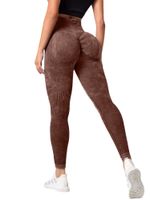 Simple Style Sports Solid Color Chemical Fiber Blending Nylon Hollow Out Active Bottoms Leggings main image 2