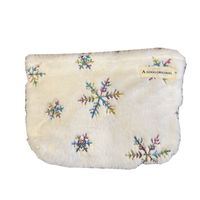 Cute Christmas Tree Solid Color Plush Square Makeup Bags main image 2