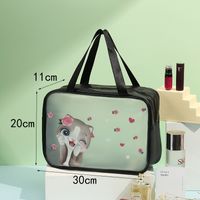 Elegant Animal Pvc Pu Leather Square Makeup Bags main image 3