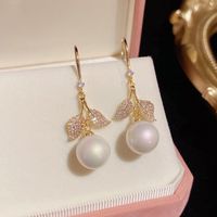 1 Paire Style Simple Lapin Cerf Placage Incruster Strass Strass Plaqué Or 14k Boucles D'oreilles main image 3