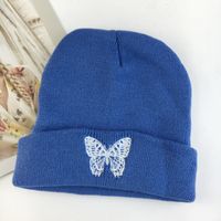 Unisex Basic Butterfly Embroidery Eaveless Wool Cap main image 3
