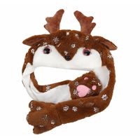 Christmas Cartoon Style Cute Hat Flannel Family Gathering Party Festival Christmas Hat sku image 4