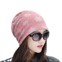 Women's Basic Printing Snowflake Eaveless Sleeve Cap main image 3