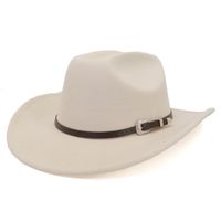 Unisex Basic Cowboy Style Solid Color Big Eaves Fedora Hat sku image 10