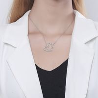 Einfacher Stil Herzform Sterling Silber Überzug Inlay Zirkon Halskette Mit Anhänger main image 4
