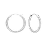 1 Pair Simple Style Geometric Solid Color Plating Sterling Silver Hoop Earrings main image 2