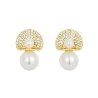 Wholesale Jewelry Vintage Style Color Block Imitation Pearl Drop Earrings main image 5