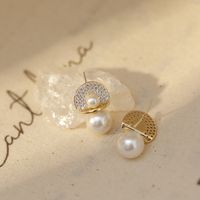 Wholesale Jewelry Vintage Style Color Block Imitation Pearl Drop Earrings main image 4