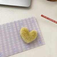Vintage Style Heart Shape Plush Hair Clip sku image 7