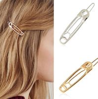 Vintage Style Geometric Solid Color Alloy Plating Hair Clip main image 1