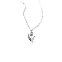 Vintage-stil Blume Sterling Silber Überzug Halskette Mit Anhänger main image 3