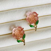 Vintage Style Sweet Flower Alloy Plating Women's Brooches sku image 1