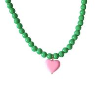 Cute Sweet Heart Shape Arylic Women's Pendant Necklace main image 2