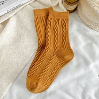 Women's Simple Style Solid Color Wool Crew Socks A Pair sku image 7