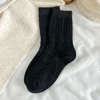 Women's Simple Style Solid Color Wool Crew Socks A Pair sku image 1