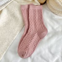 Women's Simple Style Solid Color Wool Crew Socks A Pair sku image 9