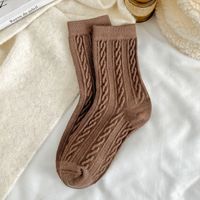 Women's Simple Style Solid Color Wool Crew Socks A Pair sku image 6
