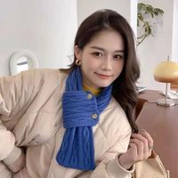 Women's Basic Simple Style Solid Color Knit Scarf sku image 3