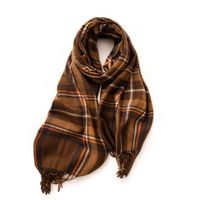 Women's Elegant Lady Plaid Imitation Cashmere Scarf sku image 2