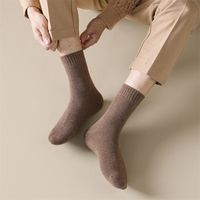 Men's Casual Solid Color Cotton Crew Socks A Pair main image 4