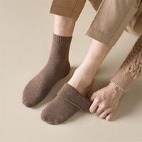 Men's Casual Solid Color Cotton Crew Socks A Pair main image 3