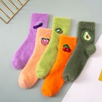 Women's Casual Simple Style Cartoon Fruit Polyester Jacquard Crew Socks A Pair main image 1