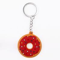 Cute Donuts Pvc Women's Keychain sku image 6