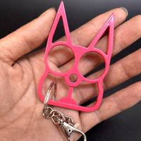 Cute Funny Rabbit Cat Alloy Unisex Keychain main image 4