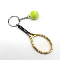 Simple Style Ball Tennis Racket Plastic Women's Keychain main image 4