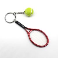 Simple Style Ball Tennis Racket Plastic Women's Keychain sku image 5