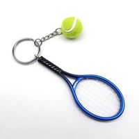 Simple Style Ball Tennis Racket Plastic Women's Keychain sku image 6