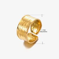 Vintage Style Geometric Solid Color Stainless Steel Plating Open Rings sku image 37
