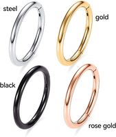 Simple Style Solid Color Stainless Steel Nose Ring main image 6