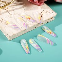 Lady Cartoon Flower Plastic Nail Patches 1 Piece main image 5