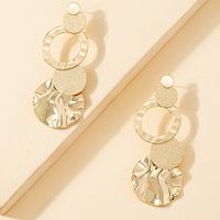1 Pair Shiny Solid Color Plating Ferroalloy 14k Gold Plated Drop Earrings main image 4