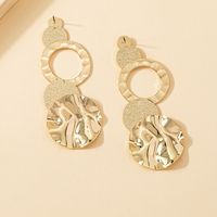 1 Pair Shiny Solid Color Plating Ferroalloy 14k Gold Plated Drop Earrings main image 6