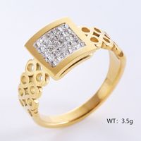 Elegant Romantic Infinity Stainless Steel Plating Inlay Rhinestones 18k Gold Plated Rose Gold Plated Rings main image 1
