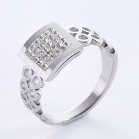 Elegant Romantic Infinity Stainless Steel Plating Inlay Rhinestones 18k Gold Plated Rose Gold Plated Rings main image 5
