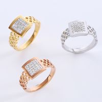 Elegant Romantic Infinity Stainless Steel Plating Inlay Rhinestones 18k Gold Plated Rose Gold Plated Rings main image 2