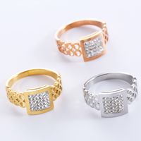 Elegant Romantic Infinity Stainless Steel Plating Inlay Rhinestones 18k Gold Plated Rose Gold Plated Rings main image 3