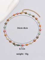 Simple Style Ditsy Floral Oval Chrysanthemum Titanium Steel Plating 18k Gold Plated Necklace sku image 1