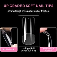 Simple Style Solid Color Plastic Nail Patches 1 Set main image 2